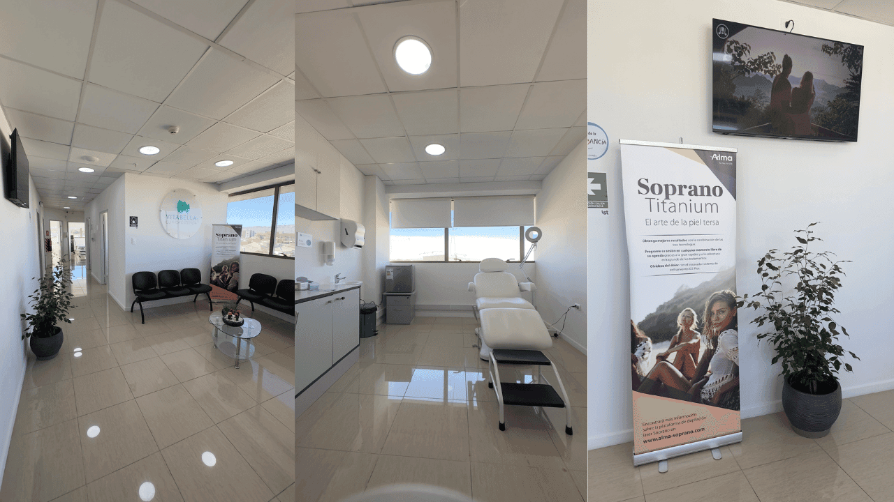 Sala de espera y box de Vitabella Calama